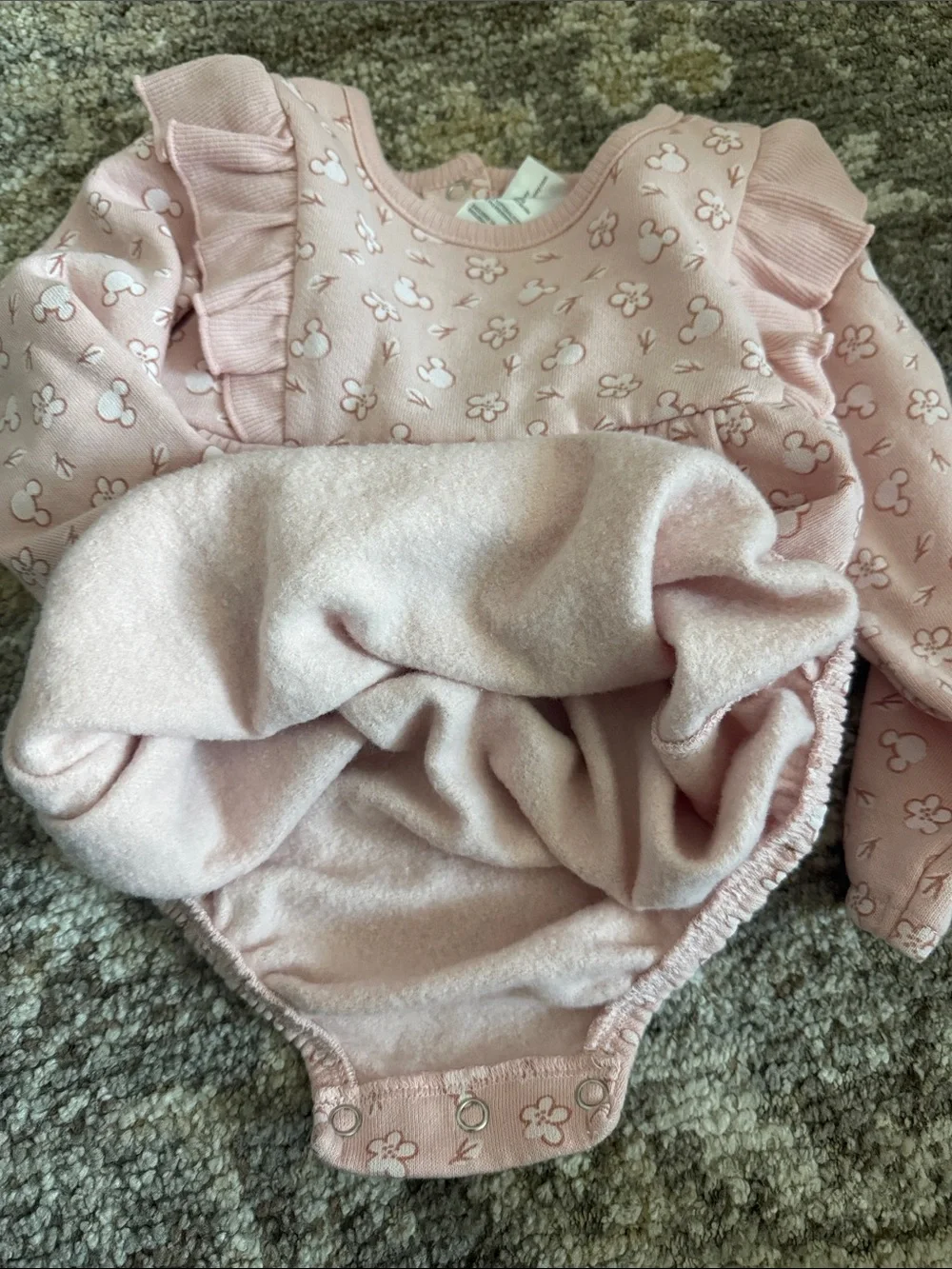 Disney baby fleece lined bubble romper